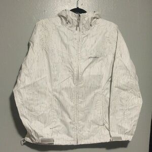 Eddie Bauer white wind breaker size M
